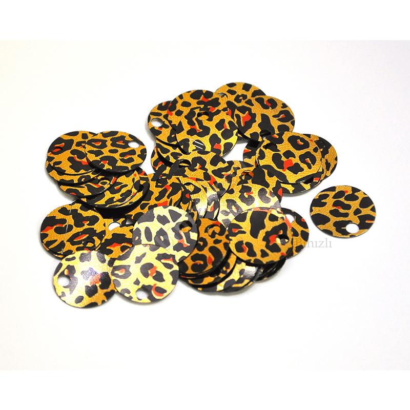 Çanta Pulu - Patik Pulu ( 10 Gram ) 20 Mm Leopar Desenli Altın